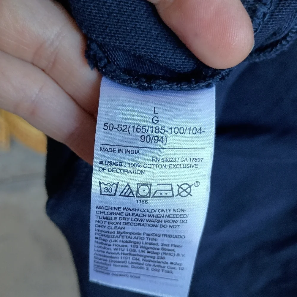 Banana Republic 100% Cotton Navy Blue and White Hoodie with Logo_Large